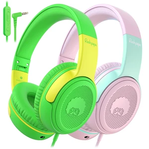 2Pcs Kids Headphones Wired with Mic & Share Port, 85/94dB, 3.5mm Student Childs Boys Girls Corded Head phones Foldable for Chromebooks Laptop Phones MP3 Green/Yellow+Pink/Green 2Pcs Kids Headphones Wired with Mic & Share Port, 85/94dB, 3.5mm Student Childs Boys Girls Corded Head phones Foldable for Chromebooks Laptop Phones MP3 Green/Yellow+Pink/Green