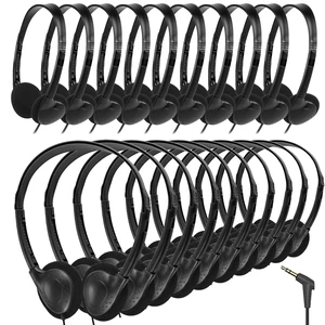 Classroom Headphones Bulk 20 Pack for Kids School Student,Wholesale Durable Wired Earphones Class Set for Children Toddler Teens Boys Girls and Adult(GS857, Black) Classroom Headphones Bulk 20 Pack for Kids School Student,Wholesale Durable Wired Earphones Class Set for Children Toddler Teens Boys Girls and Adult(GS857, Black)