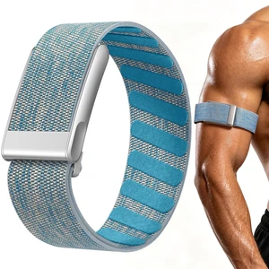 Nylon Bicep Band Compatible with Whoop 5.0 Bands One, Peak and Life MG, Breathable Sport Adjustable Elastic Replacement Strap for Whoop Bicep Band 5.0 Fitness Activity Tracker, Blue Nylon Bicep Band Compatible with Whoop 5.0 Bands One, Peak and Life MG, Breathable Sport Adjustable Elastic Replacement Strap for Whoop Bicep Band 5.0 Fitness Activity Tracker, Blue