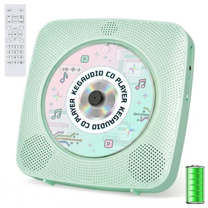 CD Player Portable Bluetooth Rechargeable: CD Players for Home 1800mAh Desktop Wall CD Player with Speakers with Dust Cover FM Radio USB Remote Control CD Player Portable Bluetooth Rechargeable: CD Players for Home 1800mAh Desktop Wall CD Player with Speakers with Dust Cover FM Radio USB Remote Control
