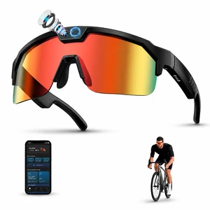 AI Smart Glasses with Camera for Cycling & Outdoor Sports - Orange AI Translation, WiFi Transfer, Object Recognition, 4GB Storage,UV400 Bluetooth Sunglasses for Travel Commuting Tourism Skiing AI Smart Glasses with Camera for Cycling & Outdoor Sports - Orange AI Translation, WiFi Transfer, Object Recognition, 4GB Storage,UV400 Bluetooth Sunglasses for Travel Commuting Tourism Skiing