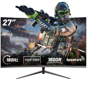 Curved Gaming Monitor 27 Inch PC Monitor 180hz, Full HD 1080P Frameless 1800R Gaming Display with FreeSync & Eye-Care Technology, DP, HDMI Port - Black Curved Gaming Monitor 27 Inch PC Monitor 180hz, Full HD 1080P Frameless 1800R Gaming Display with FreeSync & Eye-Care Technology, DP, HDMI Port - Black