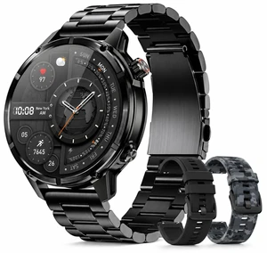 Rugged Smart Watch for Men, Standalone GPS, 1.43" AMOLED, 3 Bands Altimeter, Compass & Barometer, 5ATM Waterproof, 24H GPS Tracking,15-Day Battery, Bluetooth Calls, For Android & iPhone,Black Rugged Smart Watch for Men, Standalone GPS, 1.43" AMOLED, 3 Bands Altimeter, Compass & Barometer, 5ATM Waterproof, 24H GPS Tracking,15-Day Battery, Bluetooth Calls, For Android & iPhone,Black