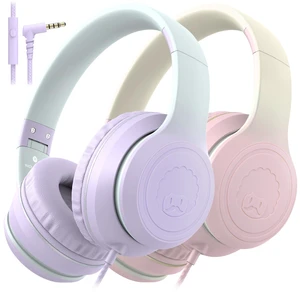 L22 2Pcs Foldable Wired Headphones for Kids Girls Boys with Mic Stereo 3.5mm Corded Head phones for School Classroom Airplane Chromebooks Computer Laptop Phones (Purple+Pink) L22 2Pcs Foldable Wired Headphones for Kids Girls Boys with Mic Stereo 3.5mm Corded Head phones for School Classroom Airplane Chromebooks Computer Laptop Phones (Purple+Pink)