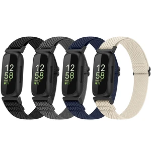 4 Pack Bands Compatible with Fitbit Inspire 3/Inspire 2/Inspire/Inspire HR/Ace 3/Ace 2 Band, Elastic Adjustable Nylon Loop Straps Replacement Sport Stretchy Wristband for Women Men 4 Pack Bands Compatible with Fitbit Inspire 3/Inspire 2/Inspire/Inspire HR/Ace 3/Ace 2 Band, Elastic Adjustable Nylon Loop Straps Replacement Sport Stretchy Wristband for Women Men