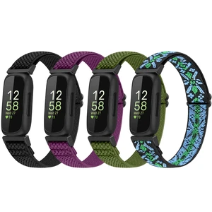 4 Pack Bands Compatible with Fitbit Inspire 3/Inspire 2/Inspire/Inspire HR/Ace 3/Ace 2 Band, Elastic Adjustable Nylon Loop Straps Replacement Sport Stretchy Wristband for Women Men 4 Pack Bands Compatible with Fitbit Inspire 3/Inspire 2/Inspire/Inspire HR/Ace 3/Ace 2 Band, Elastic Adjustable Nylon Loop Straps Replacement Sport Stretchy Wristband for Women Men