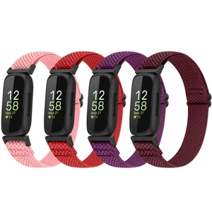 4 Pack Bands Compatible with Fitbit Inspire 3/Inspire 2/Inspire/Inspire HR/Ace 3/Ace 2 Band, Elastic Adjustable Nylon Loop Straps Replacement Sport Stretchy Wristband for Women Men 4 Pack Bands Compatible with Fitbit Inspire 3/Inspire 2/Inspire/Inspire HR/Ace 3/Ace 2 Band, Elastic Adjustable Nylon Loop Straps Replacement Sport Stretchy Wristband for Women Men