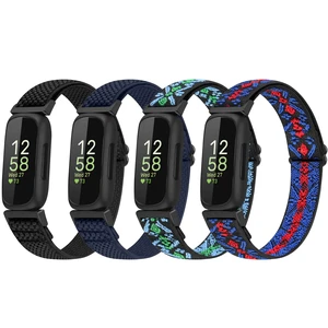 4 Pack Bands Compatible with Fitbit Inspire 3/Inspire 2/Inspire/Inspire HR/Ace 3/Ace 2 Band, Elastic Adjustable Nylon Loop Straps Replacement Sport Stretchy Wristband for Women Men 4 Pack Bands Compatible with Fitbit Inspire 3/Inspire 2/Inspire/Inspire HR/Ace 3/Ace 2 Band, Elastic Adjustable Nylon Loop Straps Replacement Sport Stretchy Wristband for Women Men