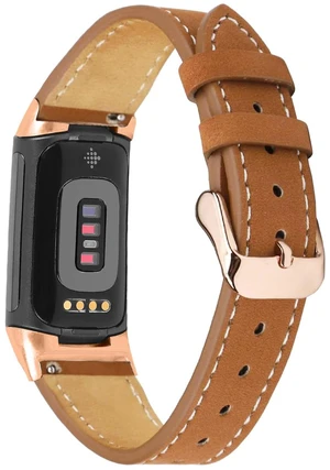 Leather Bands Compatible with Fitbit Charge 6/Charge 5, Replacement Genuine Leather Straps for Women Men Leather Bands Compatible with Fitbit Charge 6/Charge 5, Replacement Genuine Leather Straps for Women Men