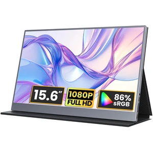 Portable Monitor 15.6 inch 1080P FHD 86% sRGB 60Hz, Travel Monitor for Laptop MacBook Surface PC Xbox PS5, HDMI USB-C VESA Compatible Built-in Speaker Portable Monitor 15.6 inch 1080P FHD 86% sRGB 60Hz, Travel Monitor for Laptop MacBook Surface PC Xbox PS5, HDMI USB-C VESA Compatible Built-in Speaker