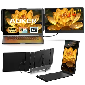 Laptop Screen Extender Monitor - 14 Inch Portable IPS FHD 1080P HDMI/USB-A/Type-C Dual Extended Monitor for Laptops (Maximum Length: 15.94") Compatible with Windows Mac Travel Gaming Work Laptop Screen Extender Monitor - 14 Inch Portable IPS FHD 1080P HDMI/USB-A/Type-C Dual Extended Monitor for Laptops (Maximum Length: 15.94") Compatible with Windows Mac Travel Gaming Work