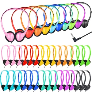100 Pack Classroom Headphones Bulk for Kids Students,Wired On-Ear Headphones for School Teens Adults 3.5mm Jack Work with Chromebook Laptop PC Multi Color 100 Pack Classroom Headphones Bulk for Kids Students,Wired On-Ear Headphones for School Teens Adults 3.5mm Jack Work with Chromebook Laptop PC Multi Color