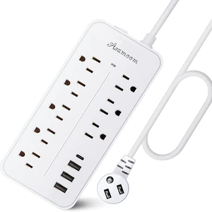 25FT Power Strip Extension Cord with USB C, Flat Plug Power Strip with Long Cord, 8 Outlets and 4 USB Port,ETL Listed 25FT Power Strip Extension Cord with USB C, Flat Plug Power Strip with Long Cord, 8 Outlets and 4 USB Port,ETL Listed