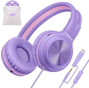 Manyshare Kids Wired Headphones with Mic, USB C & 3.5mm Plug in Audio Sharing USB C Headset, Safe Volume & HD Mic, Durable Foldable with Compact Pouch for Tablet Kindle iPhone iPad Travel Manyshare Kids Wired Headphones with Mic, USB C & 3.5mm Plug in Audio Sharing USB C Headset, Safe Volume & HD Mic, Durable Foldable with Compact Pouch for Tablet Kindle iPhone iPad Travel