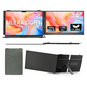Ultra-Thin Laptop Screen Extender 14" - Dual Portable Monitor Lightweight 1080P IPS Second Extra Screen for Remote Work/Business/Travel/Home Office, Compatible with Windows/Mac/Chrome Ultra-Thin Laptop Screen Extender 14" - Dual Portable Monitor Lightweight 1080P IPS Second Extra Screen for Remote Work/Business/Travel/Home Office, Compatible with Windows/Mac/Chrome