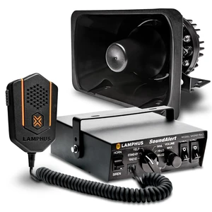 SoundAlert 100W Police Siren Speaker PA System Kit for Truck Cars 120-130dB Bullhorn Speaker, 2 x 16A Switch, Hands-Free Air Horn, PTT Mic, Radio Rebroadcast, For Truck Car Emergency Vehicle SoundAlert 100W Police Siren Speaker PA System Kit for Truck Cars 120-130dB Bullhorn Speaker, 2 x 16A Switch, Hands-Free Air Horn, PTT Mic, Radio Rebroadcast, For Truck Car Emergency Vehicle