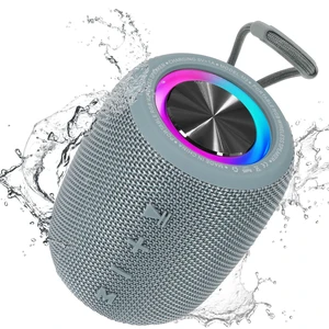 Portable Bluetooth Speaker, 20W Bass & IPX6 Waterproof Wireless Speaker 16H Playtime, BT5.3 Small Speaker with Multi LED Light Supports USB, FM Radio, AUX/TF Card for Home, Cycling, Outdoor, Beach Portable Bluetooth Speaker, 20W Bass & IPX6 Waterproof Wireless Speaker 16H Playtime, BT5.3 Small Speaker with Multi LED Light Supports USB, FM Radio, AUX/TF Card for Home, Cycling, Outdoor, Beach