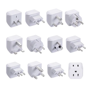 World Travel Adapter Set - 2 in 1 USA to Europe, Asia, Africa, India, Japan, Australia, Brazil, China, Israel and more - 11 Pack - Safe Grounded - Works with Cell phones, Laptops, Chargers World Travel Adapter Set - 2 in 1 USA to Europe, Asia, Africa, India, Japan, Australia, Brazil, China, Israel and more - 11 Pack - Safe Grounded - Works with Cell phones, Laptops, Chargers