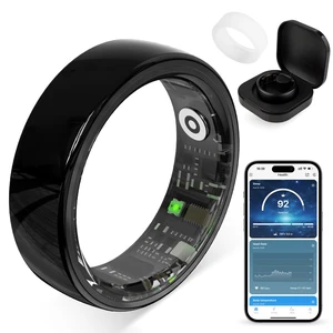 Smart Ring for Women, Health Tracker & 5ATM, R02.(Black Ceramic, 10#) Smart Ring & No Subscription Fee, Menstrual Cycle, Skin Temperature, Heart Rate, Sleep Health Monitoring, Sports Tracking Smart Ring for Women, Health Tracker & 5ATM, R02.(Black Ceramic, 10#) Smart Ring & No Subscription Fee, Menstrual Cycle, Skin Temperature, Heart Rate, Sleep Health Monitoring, Sports Tracking