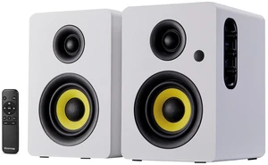 SW206 80W 2.0 Active Bookshelf Speakers, Dual-Mode Creator & Music 4" Carbon Fiber + 25mm Silk Dome, 24bit DAC, 6.35mm TRS Balanced + (Optical/Coaxial/AUX/USB/BT) Inputs, MDF, (Pair, White) SW206 80W 2.0 Active Bookshelf Speakers, Dual-Mode Creator & Music 4" Carbon Fiber + 25mm Silk Dome, 24bit DAC, 6.35mm TRS Balanced + (Optical/Coaxial/AUX/USB/BT) Inputs, MDF, (Pair, White)