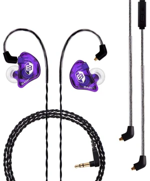 Bsinger Pro in Ear Monitor, Dual Drivers MMCX IEM Earphones (Purple) HiFi Wired IEM Earbud,Portable Case,Ergonomic Fit Headphone,Two 4.9ft Detachable Cables,for Beginner Musician,Singer,Drummer Bsinger Pro in Ear Monitor, Dual Drivers MMCX IEM Earphones (Purple) HiFi Wired IEM Earbud,Portable Case,Ergonomic Fit Headphone,Two 4.9ft Detachable Cables,for Beginner Musician,Singer,Drummer