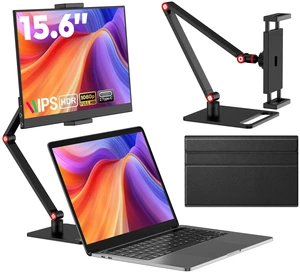 15.6 Portable Monitor with Adjustable Stand, 1080P FHD IPS Screen Extender, USB-C/HDMI Port, Ultra Slim Travel Monitor with Eye Protection, Plug and Play for Laptop/PC/Mac/Android/Switch/PS5 15.6 Portable Monitor with Adjustable Stand, 1080P FHD IPS Screen Extender, USB-C/HDMI Port, Ultra Slim Travel Monitor with Eye Protection, Plug and Play for Laptop/PC/Mac/Android/Switch/PS5