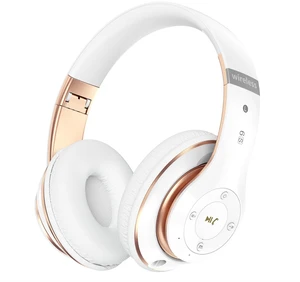 Bluetooth Headphones Over Ear, 6S Foldable Wireless Headphones with 6 EQ Modes, 40 Hours Playtime HiFi Stereo Headset with Mic, Soft Ear Pads, TF/FM for Cellphone/PC/Home (White & Gold) Bluetooth Headphones Over Ear, 6S Foldable Wireless Headphones with 6 EQ Modes, 40 Hours Playtime HiFi Stereo Headset with Mic, Soft Ear Pads, TF/FM for Cellphone/PC/Home (White & Gold)