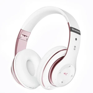 Bluetooth Headphones Over Ear, 6S Foldable Wireless Headphones with 6 EQ Modes, 40 Hours Playtime HiFi Stereo Headset with Mic, Soft Ear Pads, TF/FM for Cellphone/PC/Home (White & Rose Gold) Bluetooth Headphones Over Ear, 6S Foldable Wireless Headphones with 6 EQ Modes, 40 Hours Playtime HiFi Stereo Headset with Mic, Soft Ear Pads, TF/FM for Cellphone/PC/Home (White & Rose Gold)