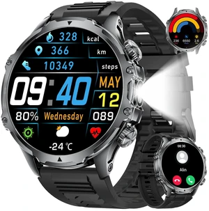 Military Smart Watch for Men,1.85" HD/800mAh Battery Smart Watches with LED Flashlight (Bluetooth Call Answer/Calls) Fitness Tracker with Heart Rate/Sleep Tracking/Blood Oxygen for Android iOS Military Smart Watch for Men,1.85" HD/800mAh Battery Smart Watches with LED Flashlight (Bluetooth Call Answer/Calls) Fitness Tracker with Heart Rate/Sleep Tracking/Blood Oxygen for Android iOS