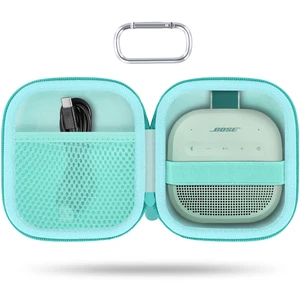 for Bose New SoundLink Micro 2nd Gen Speaker Protective Case, Mint Green EVA Hard Shell, Soft Velvet Lining, Durable Wrist Strap, Portable Travel Bag with Carabiner, Mesh Accessory Pocket for Bose New SoundLink Micro 2nd Gen Speaker Protective Case, Mint Green EVA Hard Shell, Soft Velvet Lining, Durable Wrist Strap, Portable Travel Bag with Carabiner, Mesh Accessory Pocket