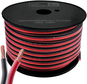 16 AWG Gauge Speaker Wire Speaker Cable Stereo, Car or Home Theater, Red and Black,CCAM (100FT CCAM) 16 AWG Gauge Speaker Wire Speaker Cable Stereo, Car or Home Theater, Red and Black,CCAM (100FT CCAM)