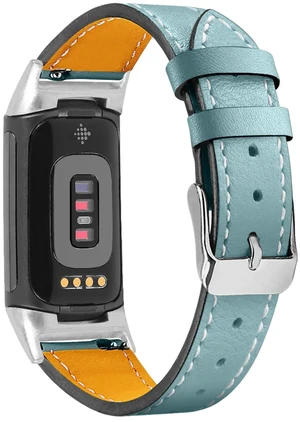 Leather Bands Compatible with Fitbit Charge 6/Charge 5, Replacement Genuine Leather Straps for Women Men Leather Bands Compatible with Fitbit Charge 6/Charge 5, Replacement Genuine Leather Straps for Women Men