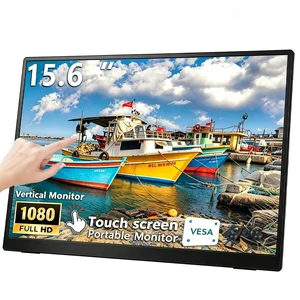 15.6''Portable Touchscreen Monitor 1080P VESA USB-C Vertical Monitor With Adjustable Stand, Speaker,VESA Mountable,100%sRGB HDMI HDR External Monitor for Laptop Mac Windows Android 15.6''Portable Touchscreen Monitor 1080P VESA USB-C Vertical Monitor With Adjustable Stand, Speaker,VESA Mountable,100%sRGB HDMI HDR External Monitor for Laptop Mac Windows Android