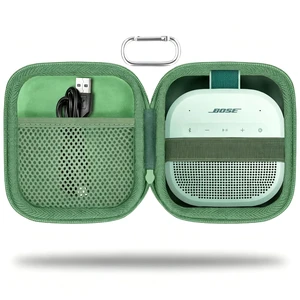 for Bose New SoundLink Micro 2nd Gen Speaker Protective Case, Grass Green EVA Hard Shell, Soft Velvet Lining, Durable Wrist Strap, Portable Travel Bag with Carabiner, Mesh Accessory Pocket for Bose New SoundLink Micro 2nd Gen Speaker Protective Case, Grass Green EVA Hard Shell, Soft Velvet Lining, Durable Wrist Strap, Portable Travel Bag with Carabiner, Mesh Accessory Pocket