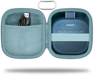 for Bose New SoundLink Micro 2nd Gen Speaker Protective Case, Blue EVA Hard Shell, Soft Velvet Lining, Durable Wrist Strap, Portable Travel Bag with Carabiner, Mesh Accessory Pocket for Bose New SoundLink Micro 2nd Gen Speaker Protective Case, Blue EVA Hard Shell, Soft Velvet Lining, Durable Wrist Strap, Portable Travel Bag with Carabiner, Mesh Accessory Pocket