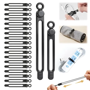 30 Pcs Silicone Cable Ties, Reusable Data Cable Organizer for Home Office High Elastic, Multipurpose, Cable Management for Charging Cord, Electronics, Computer, Appliances, Travel Essentials 30 Pcs Silicone Cable Ties, Reusable Data Cable Organizer for Home Office High Elastic, Multipurpose, Cable Management for Charging Cord, Electronics, Computer, Appliances, Travel Essentials
