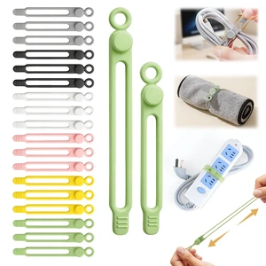 30 Pcs Silicone Cable Ties, Reusable Data Cable Organizer for Home Office High Elastic, Multipurpose, Cable Management for Charging Cord, Electronics, Computer, Appliances, Travel Essentials 30 Pcs Silicone Cable Ties, Reusable Data Cable Organizer for Home Office High Elastic, Multipurpose, Cable Management for Charging Cord, Electronics, Computer, Appliances, Travel Essentials