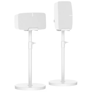 Height Adjustable Floor Speaker Stand for Sonos Five & Play:5, Vertical or Horizontal Placement, Metal Sonos 5 Speaker Stand with Cable Management (White, 2 Pack) Height Adjustable Floor Speaker Stand for Sonos Five & Play:5, Vertical or Horizontal Placement, Metal Sonos 5 Speaker Stand with Cable Management (White, 2 Pack)