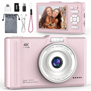 Digital Camera, 4K Portable Point and Shoot Camera with 32GB SD Card 18X Zoom Autofocus Anti-Shake,2.8" IPS Screen with OTG Adapter,Compact Small Camera for Kids Teens Beginners Students Digital Camera, 4K Portable Point and Shoot Camera with 32GB SD Card 18X Zoom Autofocus Anti-Shake,2.8" IPS Screen with OTG Adapter,Compact Small Camera for Kids Teens Beginners Students