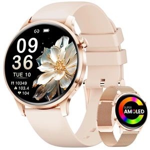 Smart Watches for Women,1.32" HD Fitness Tracker Watch with Answer/Make Call,AI Voice Control,Heart Rate/Calories/SpO2 Monitor 100+ Sport Modes Ladies Smart Watch for Android iOS (Pink) Smart Watches for Women,1.32" HD Fitness Tracker Watch with Answer/Make Call,AI Voice Control,Heart Rate/Calories/SpO2 Monitor 100+ Sport Modes Ladies Smart Watch for Android iOS (Pink)