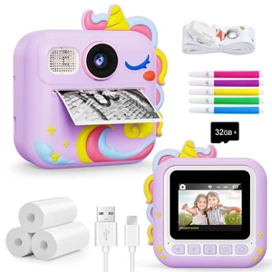 Kids Camera Instant Print, Toddler Cameras Christmas Birthday Gifts for Girls Age 3-12, Digital Video Instant Printable Camera for Kids,Toys for Ages 5-7 Girls (Purple) Kids Camera Instant Print, Toddler Cameras Christmas Birthday Gifts for Girls Age 3-12, Digital Video Instant Printable Camera for Kids,Toys for Ages 5-7 Girls (Purple)