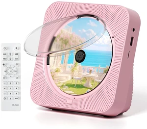 CD Player with Speakers Bluetooth Desktop CD Players for Home Kpop Music CD Player with LED Screen FM Radio Timer Support AUX USB TF Card PlaybackPink CD Player with Speakers Bluetooth Desktop CD Players for Home Kpop Music CD Player with LED Screen FM Radio Timer Support AUX USB TF Card PlaybackPink