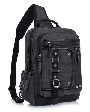 Cross Body Bag for Men: Large Canvas Sling Backpack Messenger Bag Fits 15.6 Inch Laptop for Work Commute Cross Body Bag for Men: Large Canvas Sling Backpack Messenger Bag Fits 15.6 Inch Laptop for Work Commute