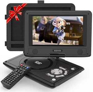 11.5" Portable DVD Player for Kids and Car, 9.5" Swivel HD Screen with 4-6 Hours Built-in Battery, Support Sync Screen to TV, Support SD Card/USB/Multiple Disc Formats (Black) 11.5" Portable DVD Player for Kids and Car, 9.5" Swivel HD Screen with 4-6 Hours Built-in Battery, Support Sync Screen to TV, Support SD Card/USB/Multiple Disc Formats (Black)