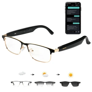 Ai Translation Smart Glasses with Chat GPT, Bluetooth Glasses for Men Women 164+ Language & Accents, Translation Glasses Color-Change Lens, Open Ear Lighweight Eyeware Ai Translation Smart Glasses with Chat GPT, Bluetooth Glasses for Men Women 164+ Language & Accents, Translation Glasses Color-Change Lens, Open Ear Lighweight Eyeware