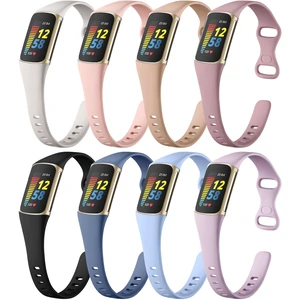 Bands Compatible with Fitbit Charge 6/Charge 5 Band for Women Men Slim Waterproof Replacement Soft Silicone Strap Breathable Wristband Accessories for Fitbit Charge 5/6 Fitness Tracker,8 Pack Bands Compatible with Fitbit Charge 6/Charge 5 Band for Women Men Slim Waterproof Replacement Soft Silicone Strap Breathable Wristband Accessories for Fitbit Charge 5/6 Fitness Tracker,8 Pack