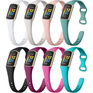 8 Pack Slim Band for Fitbit Charge 6 Bands/Charge 5 Band Women Men Soft Durable Silicone Breathable Sport Watch Strap Accessories Wristbands for Fitbit Charge 5/ Charge 6 Fitness Tracker 8 Pack Slim Band for Fitbit Charge 6 Bands/Charge 5 Band Women Men Soft Durable Silicone Breathable Sport Watch Strap Accessories Wristbands for Fitbit Charge 5/ Charge 6 Fitness Tracker