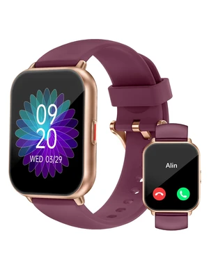 Smart Watches for Women (Answer/Make Call, 2 Bands), 1.8", Purple Smartwatch for iPhone/Android Phone, Fitness Tracker Heart Rate/Sleep Monitor, Step Calories Counter Digital Watch Waterproof Smart Watches for Women (Answer/Make Call, 2 Bands), 1.8", Purple Smartwatch for iPhone/Android Phone, Fitness Tracker Heart Rate/Sleep Monitor, Step Calories Counter Digital Watch Waterproof