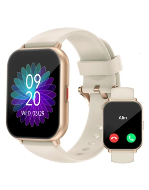 Smart Watches for Women Men (Answer/Make Call, 2 Bands), 1.8", Cream Smartwatch for iPhone/Android Phone, Fitness Tracker Heart Rate/Sleep Monitor, Step Calories Counter Digital Watch Waterproof Smart Watches for Women Men (Answer/Make Call, 2 Bands), 1.8", Cream Smartwatch for iPhone/Android Phone, Fitness Tracker Heart Rate/Sleep Monitor, Step Calories Counter Digital Watch Waterproof