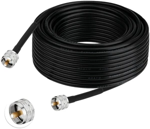 RG8x Coaxial Cable, CB Coax Cable 75ft UHF PL259 Male to Male Low Loss CB Antenna Cables 50 Ohm for HAM Radio, Antenna Analyzer RG8x Coaxial Cable, CB Coax Cable 75ft UHF PL259 Male to Male Low Loss CB Antenna Cables 50 Ohm for HAM Radio, Antenna Analyzer
